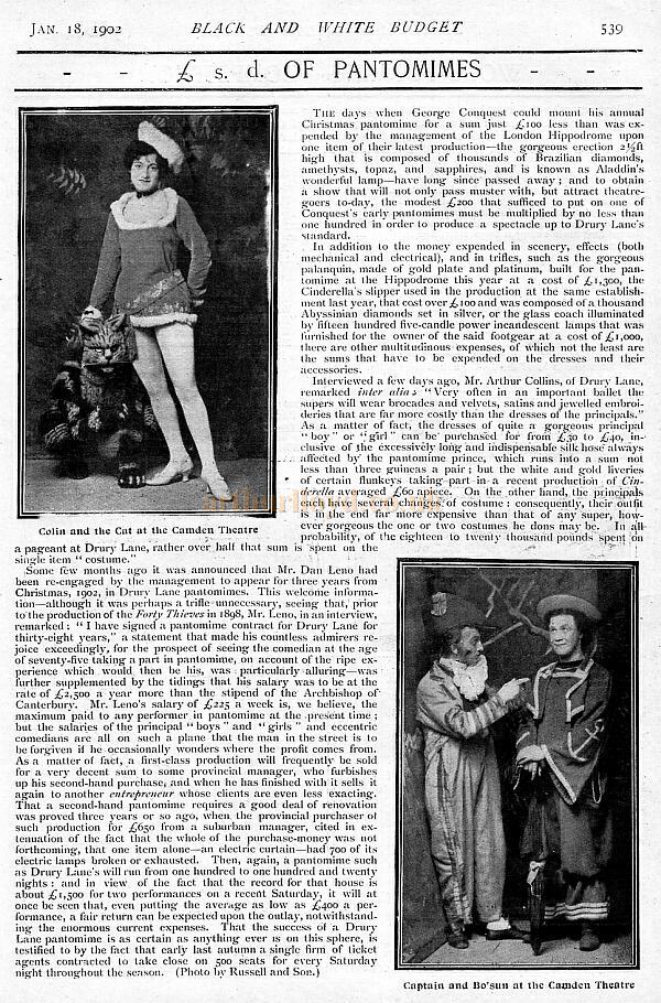 The Pounds Shillings and Pence of Pantomimes The Pounds Shillings and Pence of Pantomimes